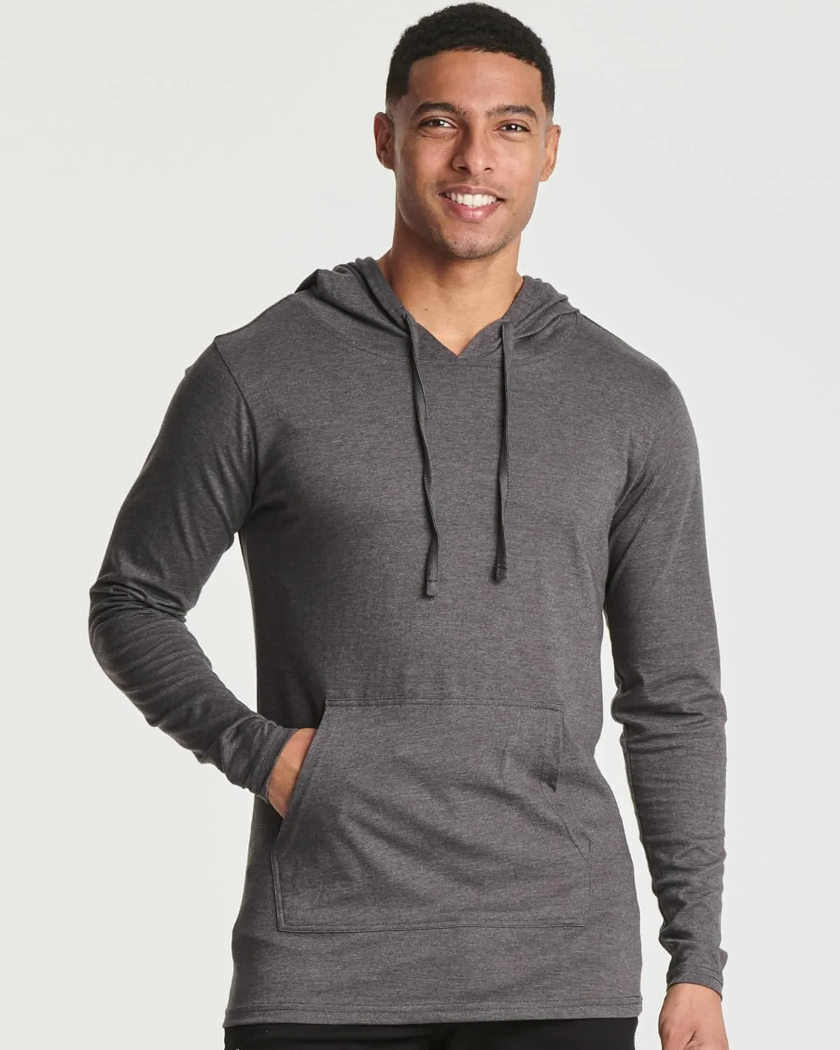 Real Essentials 3 Pack: Men's Cotton Lightweight Casual Pullover Drawstring Hoodie With Pocket (Available In Big & Tall)