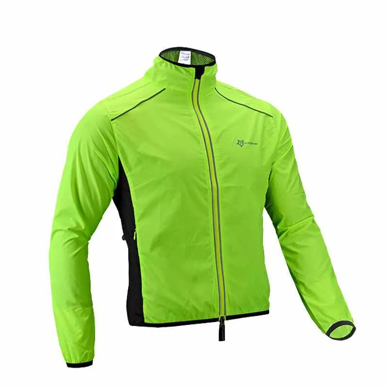 Reflective Breathable Cycling Long Sleeve Wind Coat Windproof Quick Dry Jacket