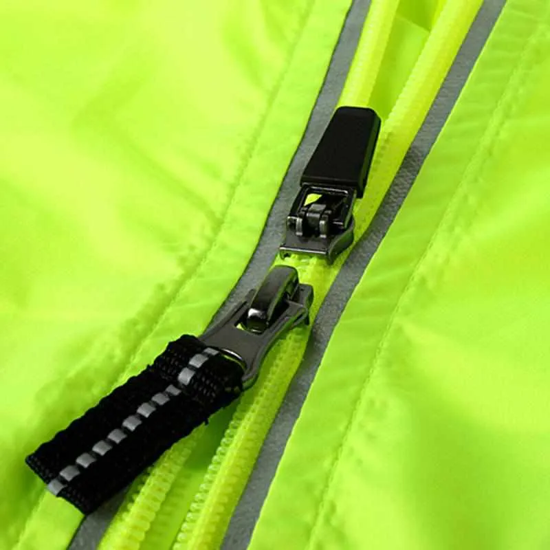 Reflective Breathable Cycling Long Sleeve Wind Coat Windproof Quick Dry Jacket