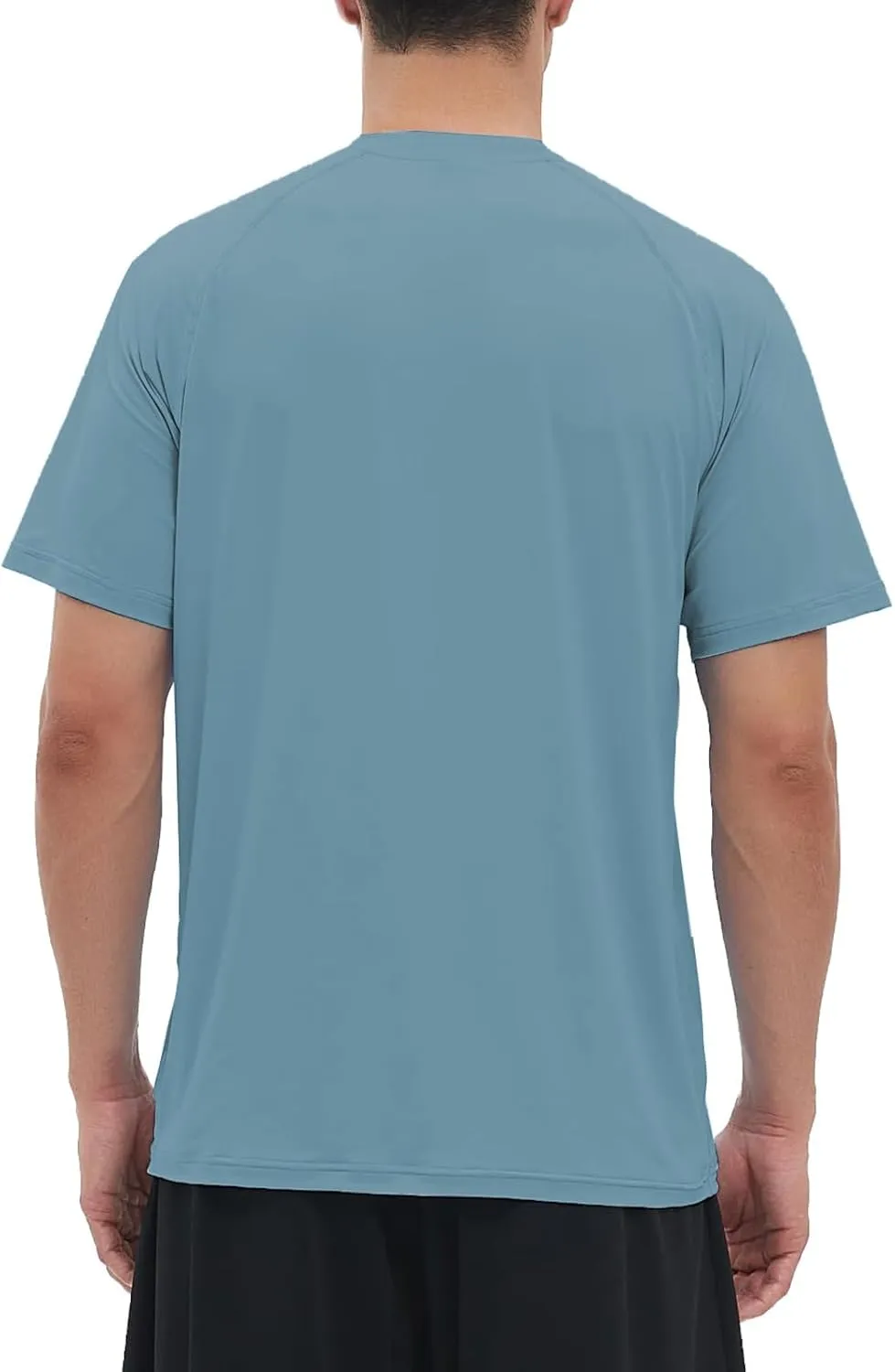 Riverruns Men's Rash Guard Swim Shirt Short Sleeve Quick Dry UPF 50  Sun Protection Fishing T-Shirt