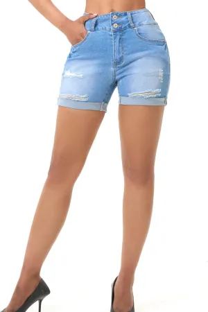 Romastory Womens High Waisted Jean Shorts Comfy Stretchy Workout Denim Shorts for Women