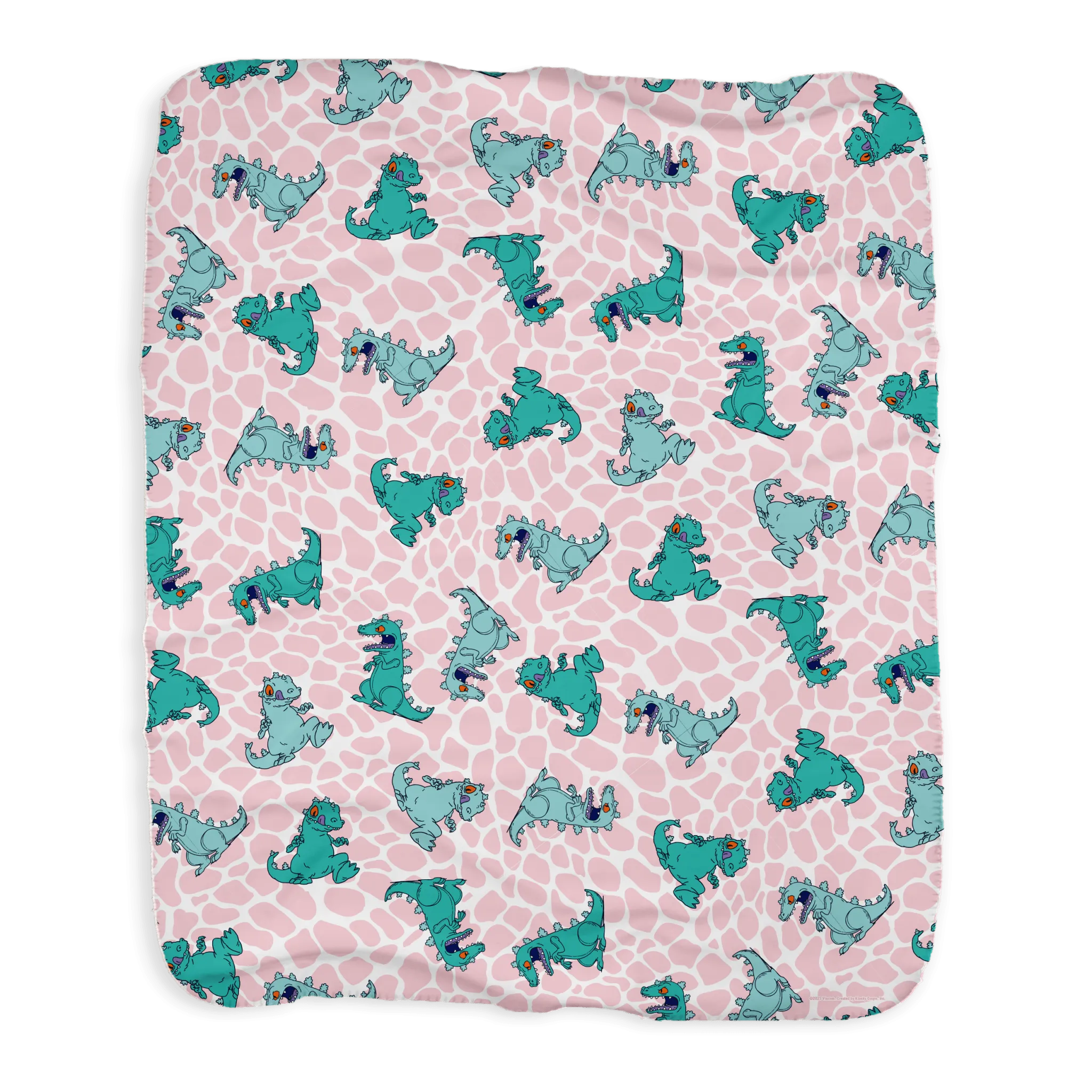 Rugrats Reptar Grey Sherpa Blanket