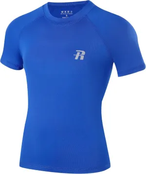 Runhit Boys Compression Shirt Short Sleeve Youth Basketball Undershirt Kids Quick Dry Athletic Base Layer T-Shirt