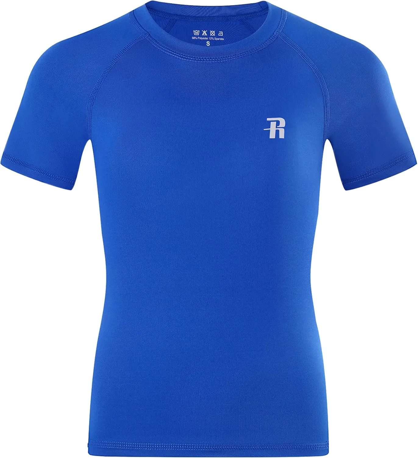 Runhit Boys Compression Shirt Short Sleeve Youth Basketball Undershirt Kids Quick Dry Athletic Base Layer T-Shirt