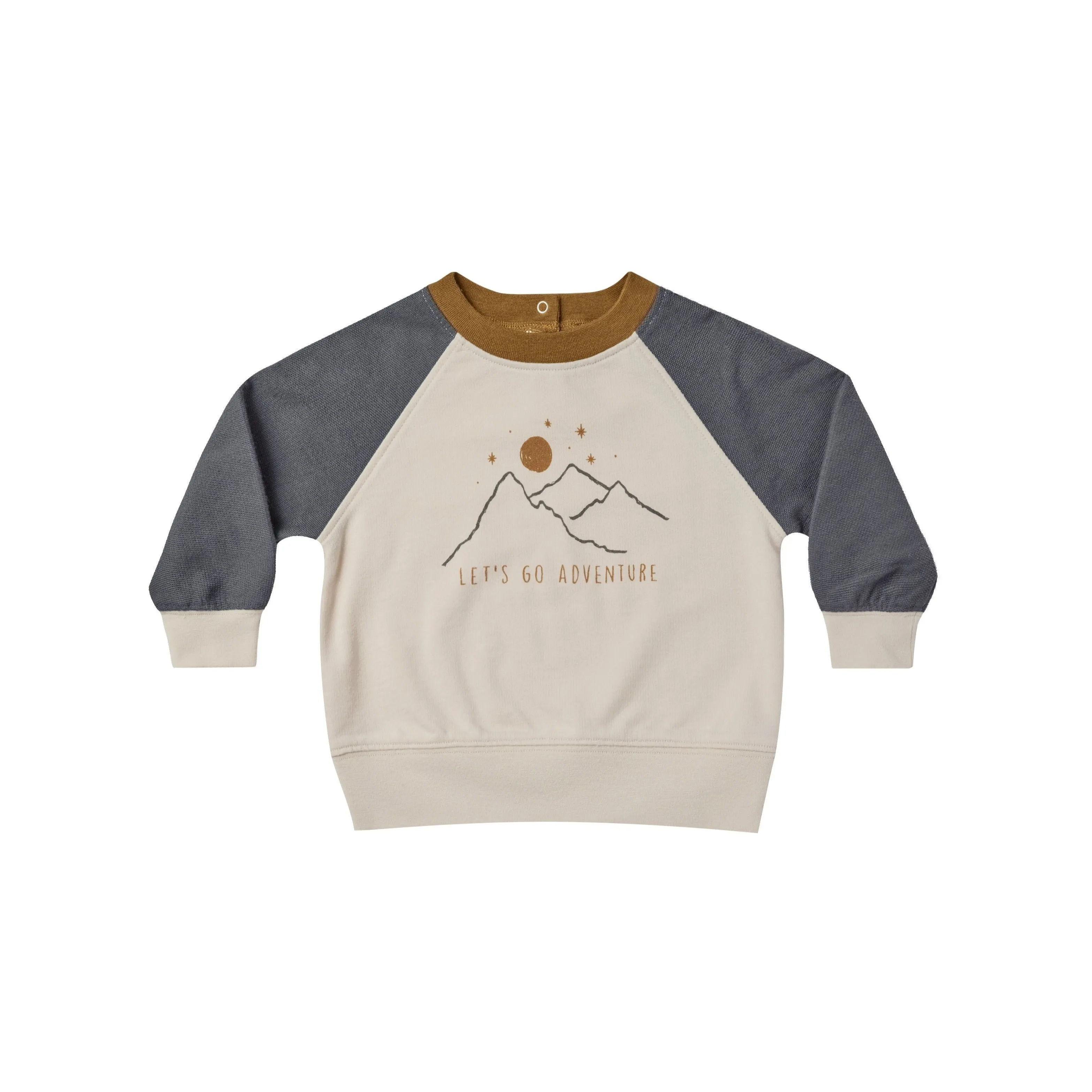 Rylee   Cru Raglan Sweatshirt - Natural Let's Go Adventure