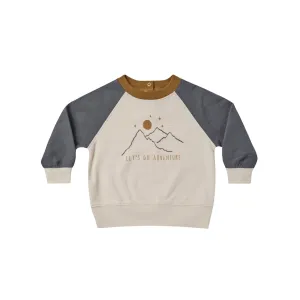 Rylee   Cru Raglan Sweatshirt - Natural Let's Go Adventure