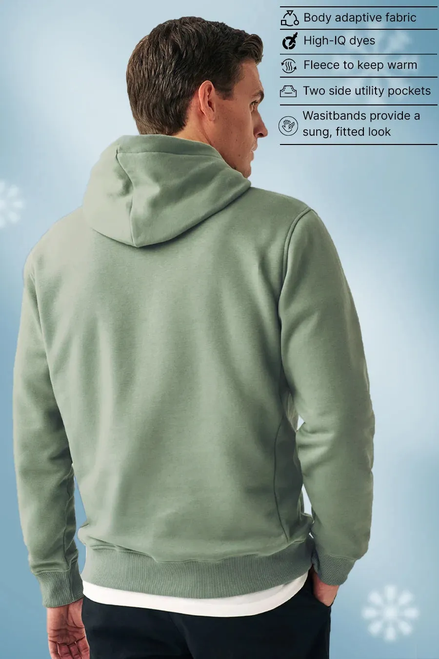Sage Green - Fleece Hoodie