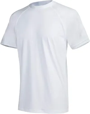 Satankud Men's UPF 50  Rashguard Swim Tee Short Sleeve Running Shirt Swimwear Swim Hiking Workout Shirts