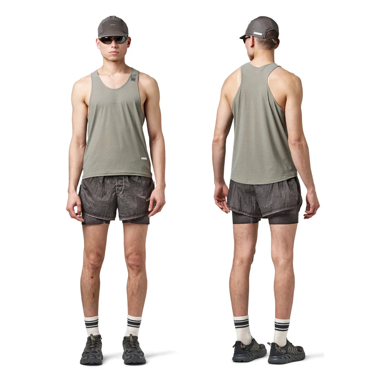 Satisfy Space-O Singlet Dry Sage