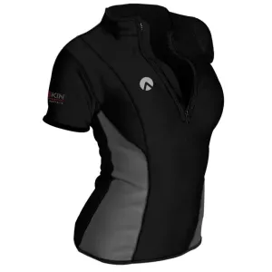 Sharkskin Chillproof Short Sleeve Top with Chest Zip - Women