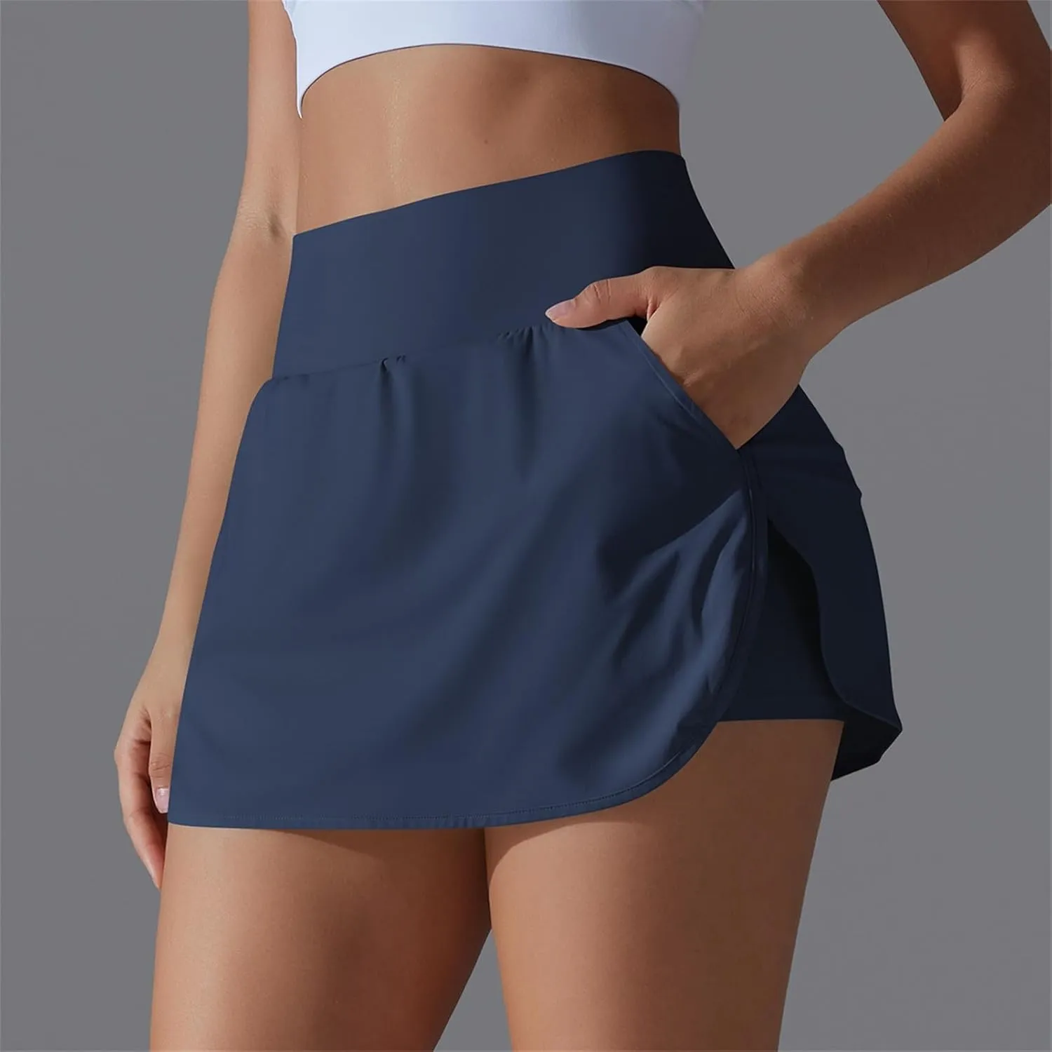 Skorts for Women with Pockets Athletic Golf Shorts Mini Tennis Skorts Comfy Skorts Trendy 2 in 1 Shorts for Running