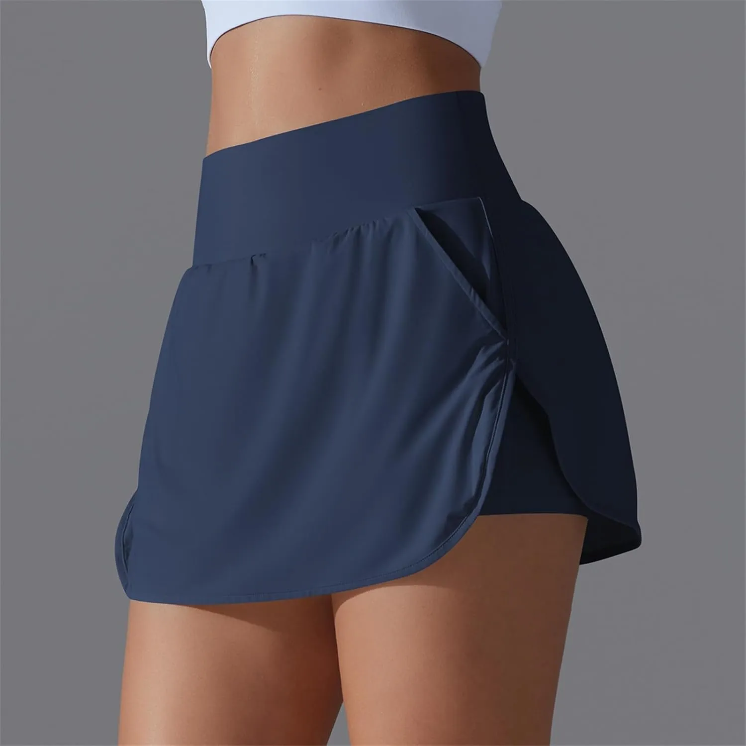Skorts for Women with Pockets Athletic Golf Shorts Mini Tennis Skorts Comfy Skorts Trendy 2 in 1 Shorts for Running