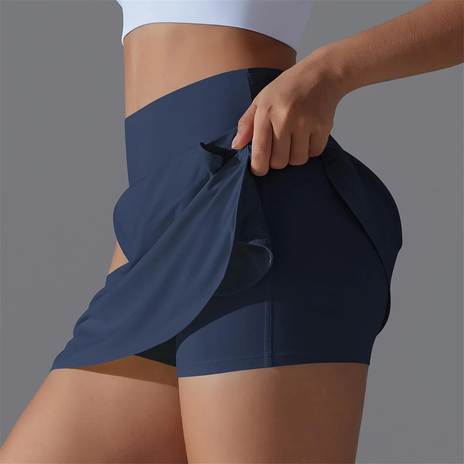 Skorts for Women with Pockets Athletic Golf Shorts Mini Tennis Skorts Comfy Skorts Trendy 2 in 1 Shorts for Running