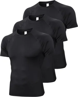 SPVISE Men's Compression Shirt Short Sleeve Workout Gym Top Cool Dry Athletic Base Layer Undershirt T-Shirt for Sport Running