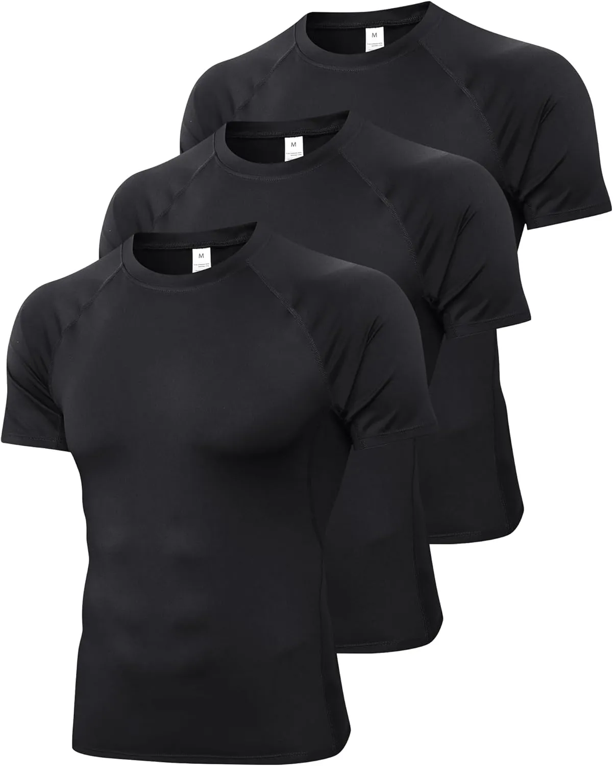SPVISE Men's Compression Shirt Short Sleeve Workout Gym Top Cool Dry Athletic Base Layer Undershirt T-Shirt for Sport Running