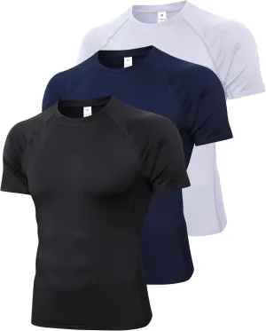 SPVISE Men's Compression Shirt Short Sleeve Workout Gym Top Cool Dry Athletic Base Layer Undershirt T-Shirt for Sport Running