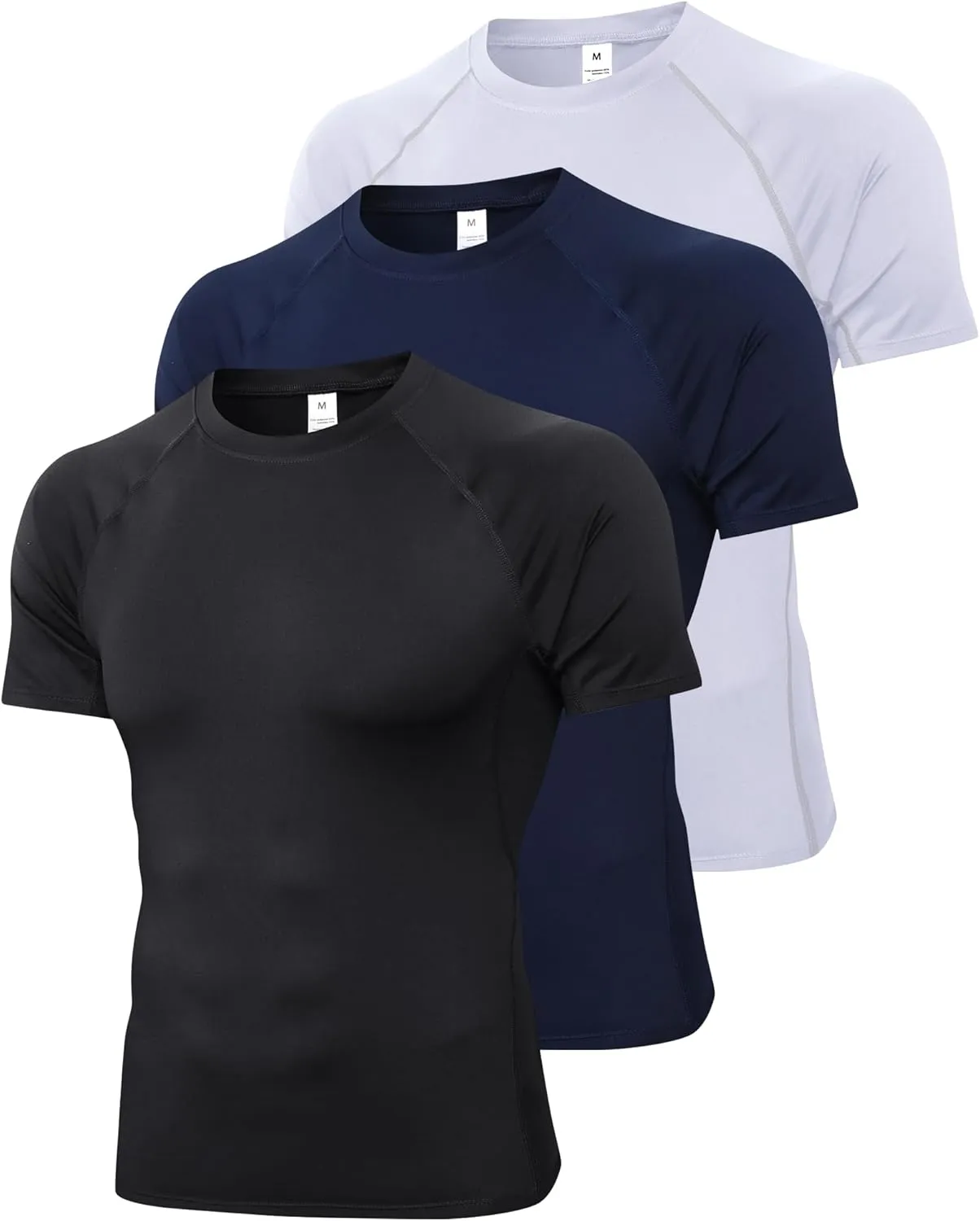 SPVISE Men's Compression Shirt Short Sleeve Workout Gym Top Cool Dry Athletic Base Layer Undershirt T-Shirt for Sport Running