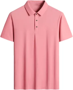 Summer Men Polo Shirt Classic Short Sleeve Tee Breathable Cooling Quick Dry Nylon Men Golf T-Shirt