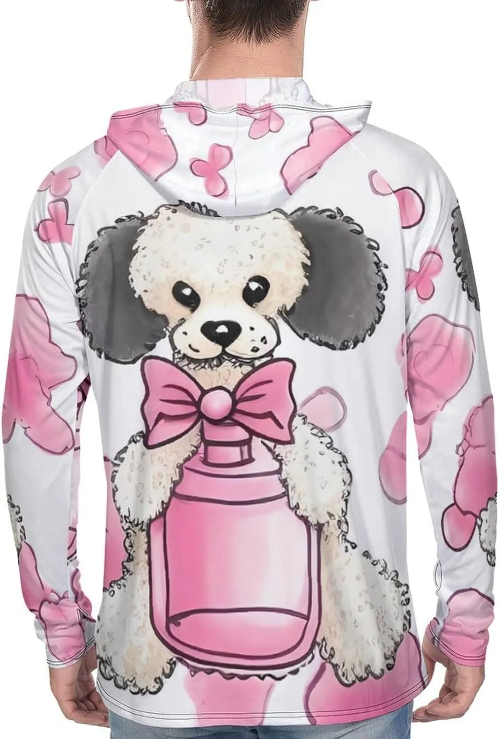 Sun Protection Shirt Long Sleeve Hoodie Cute Poodle Lightweight Rash Guard Quick Dry Sun Shirt for Outdoor