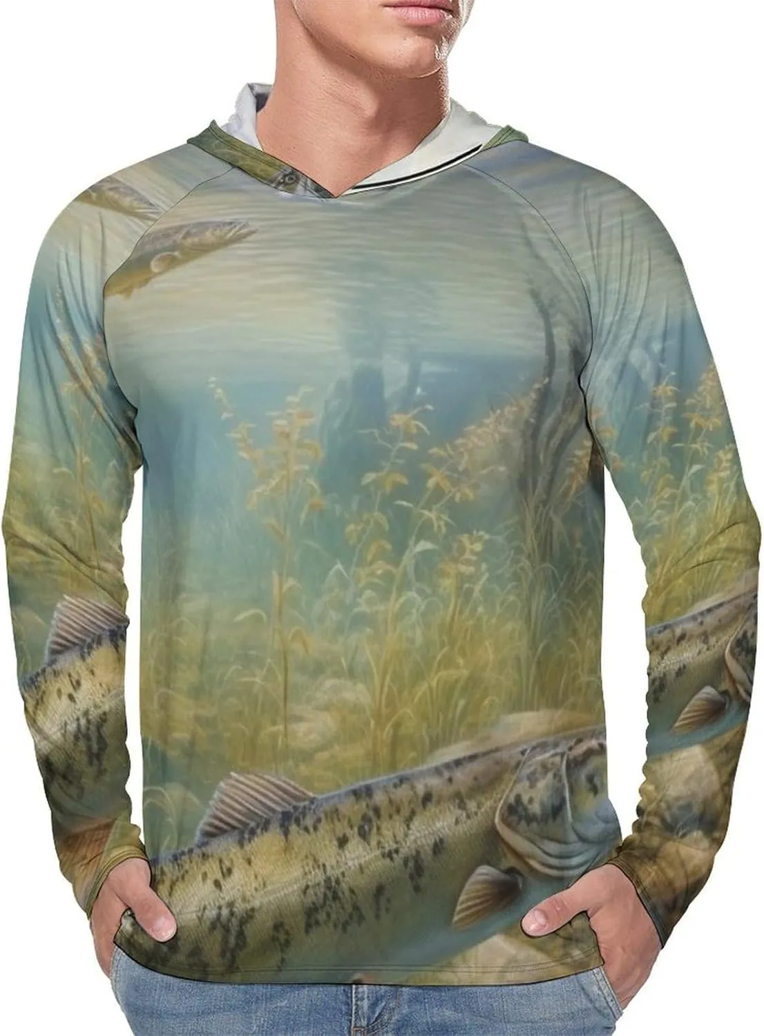 Sun Protection Shirt Long Sleeve Hoodie Fishing Lake Fishermen Lightweight Rash Guard Quick Dry Sun Shirt for Outdoor