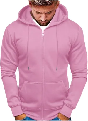 Sweatshirts for Men Hoodies Zipper,Mens Hooded Sweatshirts Fleece Hoodies Athletic Winter Long Sleeve Zip Up Pullover
