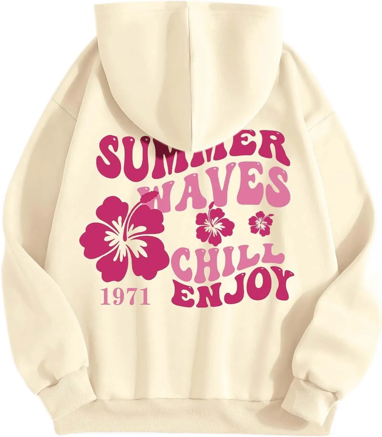 Sweatshirts For Teen Girls Long Sleeve Letter Print Casual Graphic Hoodies Drawstring Pullover Cute Oversized Hoodie