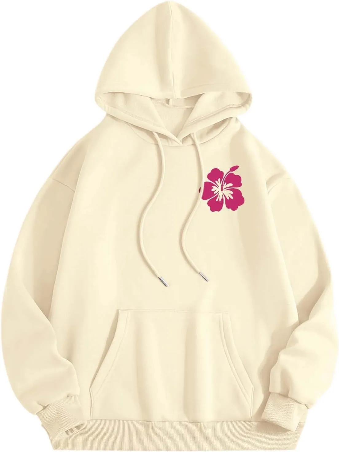 Sweatshirts For Teen Girls Long Sleeve Letter Print Casual Graphic Hoodies Drawstring Pullover Cute Oversized Hoodie