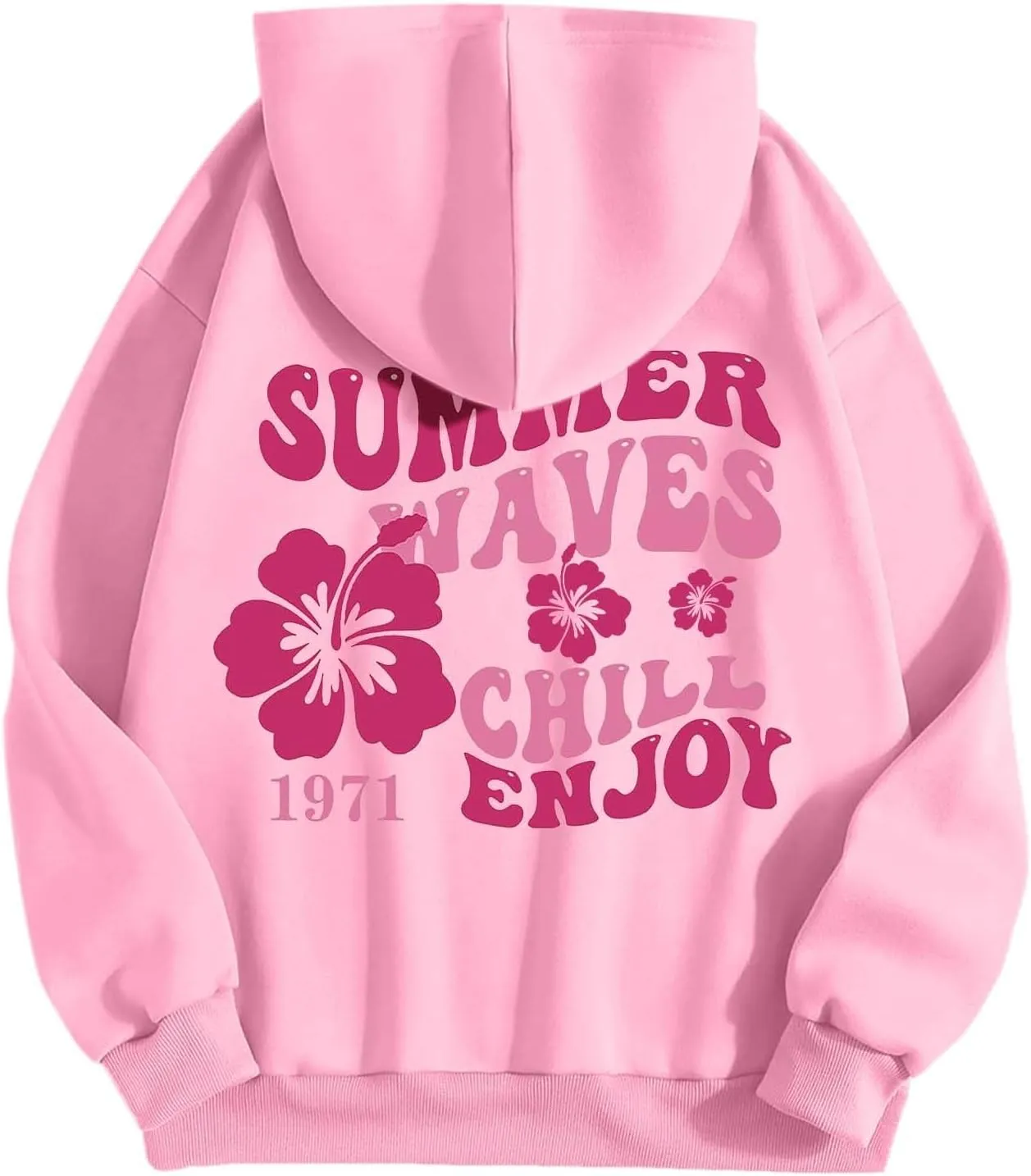 Sweatshirts For Teen Girls Long Sleeve Letter Print Casual Graphic Hoodies Drawstring Pullover Cute Oversized Hoodie