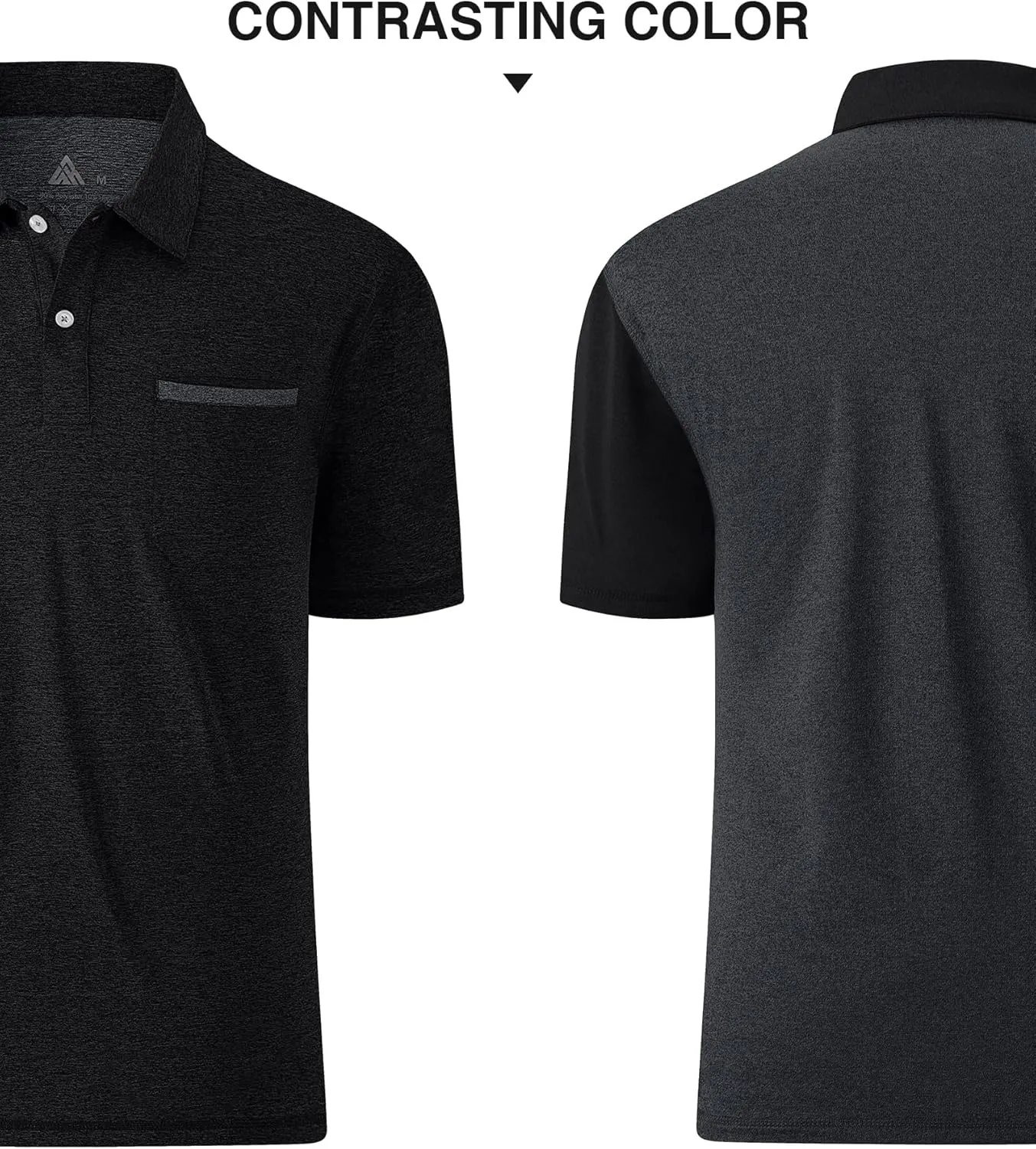 SWISSWELL Polo Shirts for Men with Pocket Short Sleeve Lightweight Performance Golf Shirt Mesh Summer Casual Shirt
