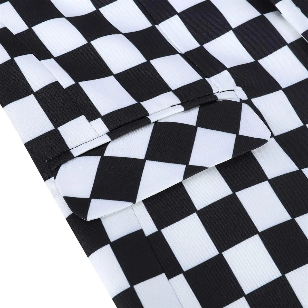 SWOTGdoby Boys Suits 2 Piece Check Plaid Suit Set Formal Dress Blazer Pants Slim Fit Tuxedo Suits for Boy