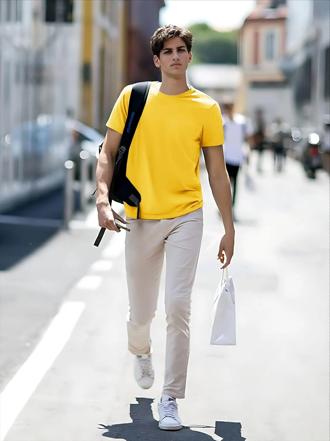 TACVASEN Mens Cotton T Shirt Casual Summer Tshirt Crew-Neck Short Sleeve Soft Tee Classic Basic T-Shirt
