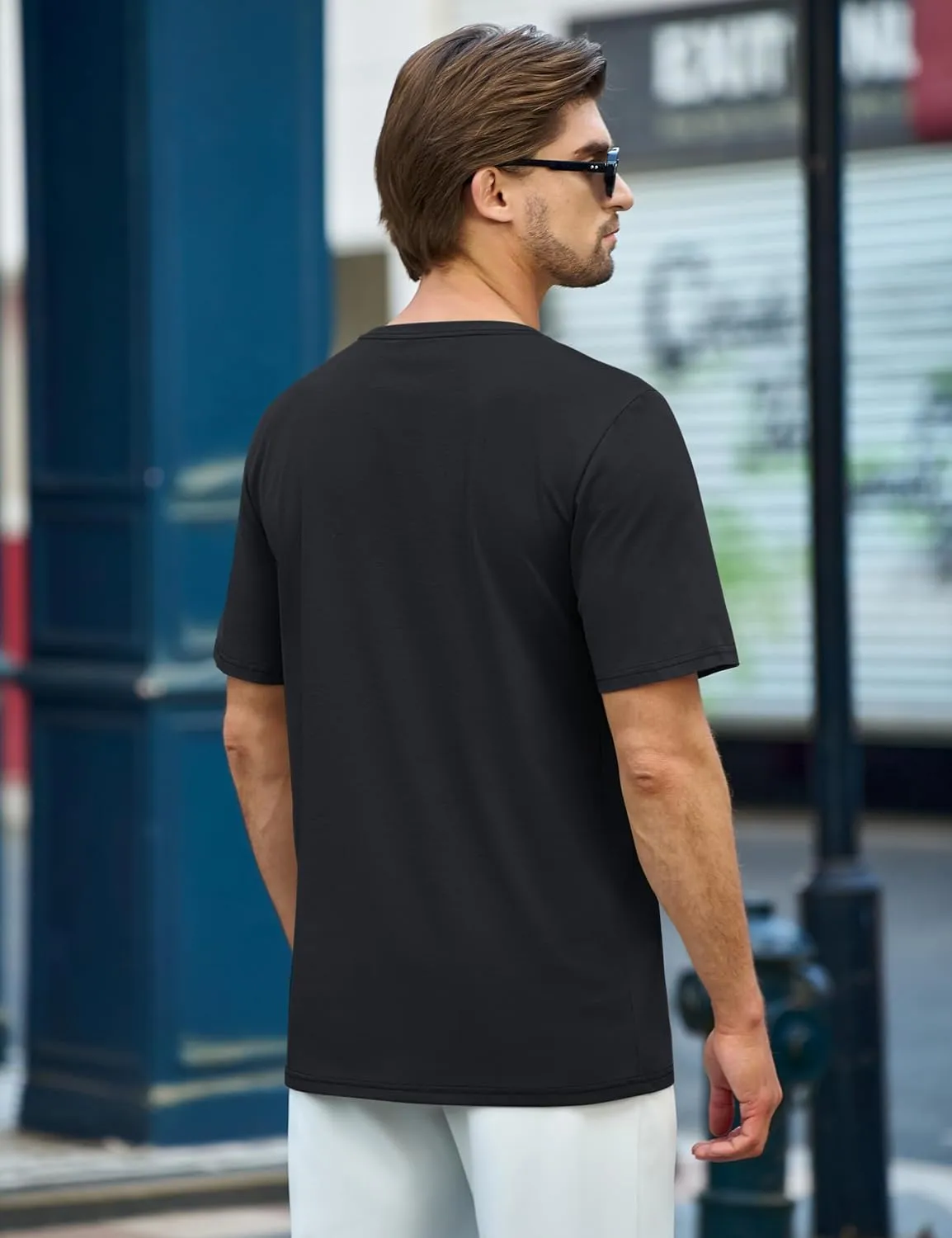TACVASEN Mens Cotton T Shirt Casual Summer Tshirt Crew-Neck Short Sleeve Soft Tee Classic Basic T-Shirt