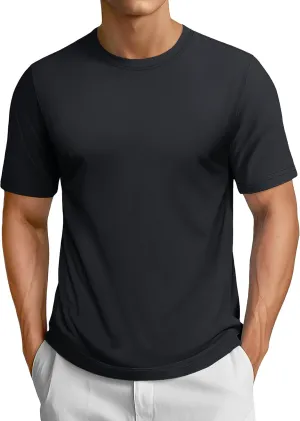 TACVASEN Mens Cotton T Shirt Casual Summer Tshirt Crew-Neck Short Sleeve Soft Tee Classic Basic T-Shirt