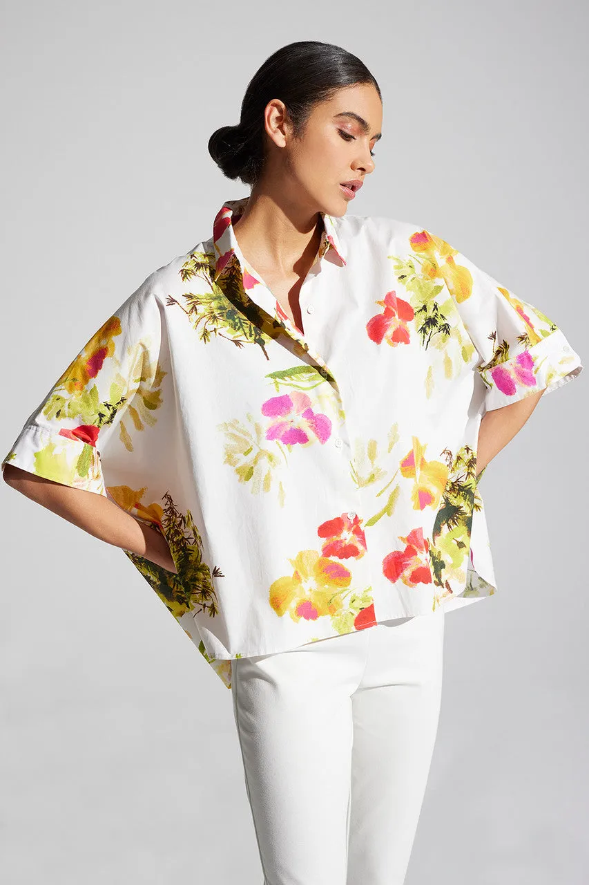 Takeda- Cotton Poplin Caftan Shirt