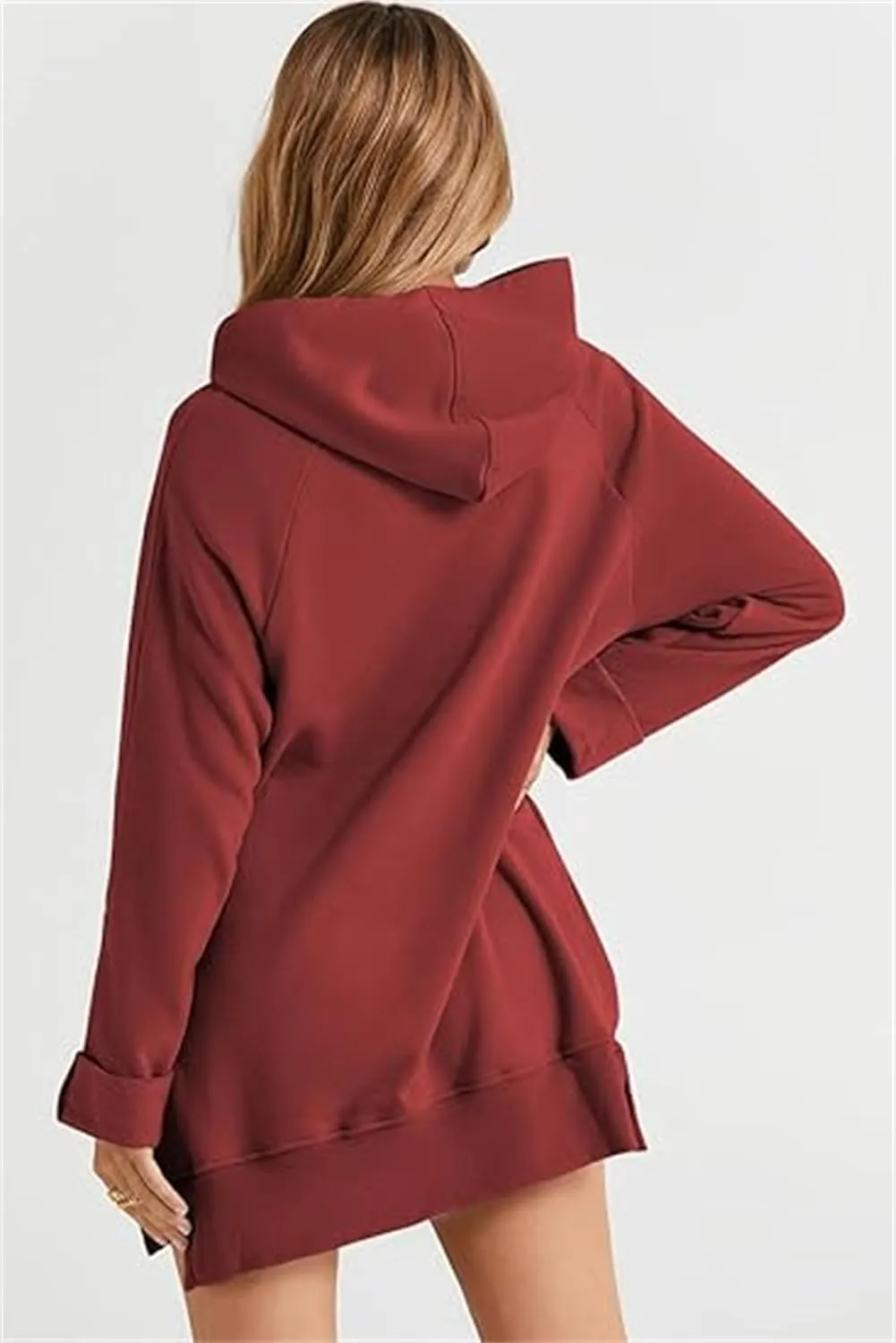 The Warmy Oversized Hoodie Dress, First Ones Hoodie Warmy Sweatshirt Dress Loose Fit Pullover with Pocket for Women
