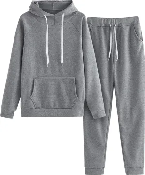 Two Piece Sets for Women Long Sleeve Crewneck Color Block Pants Sweatshirt and Wide Leg Sweatpant Outfits
