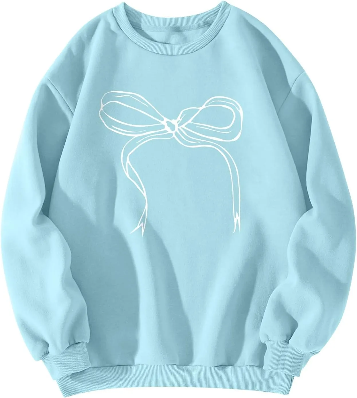 Valentines Sweatshirts for Women Crewneck Comfy Cute Oversized Sweatshirt Baggy Drop Shoulder Cotton Fleece Pullover