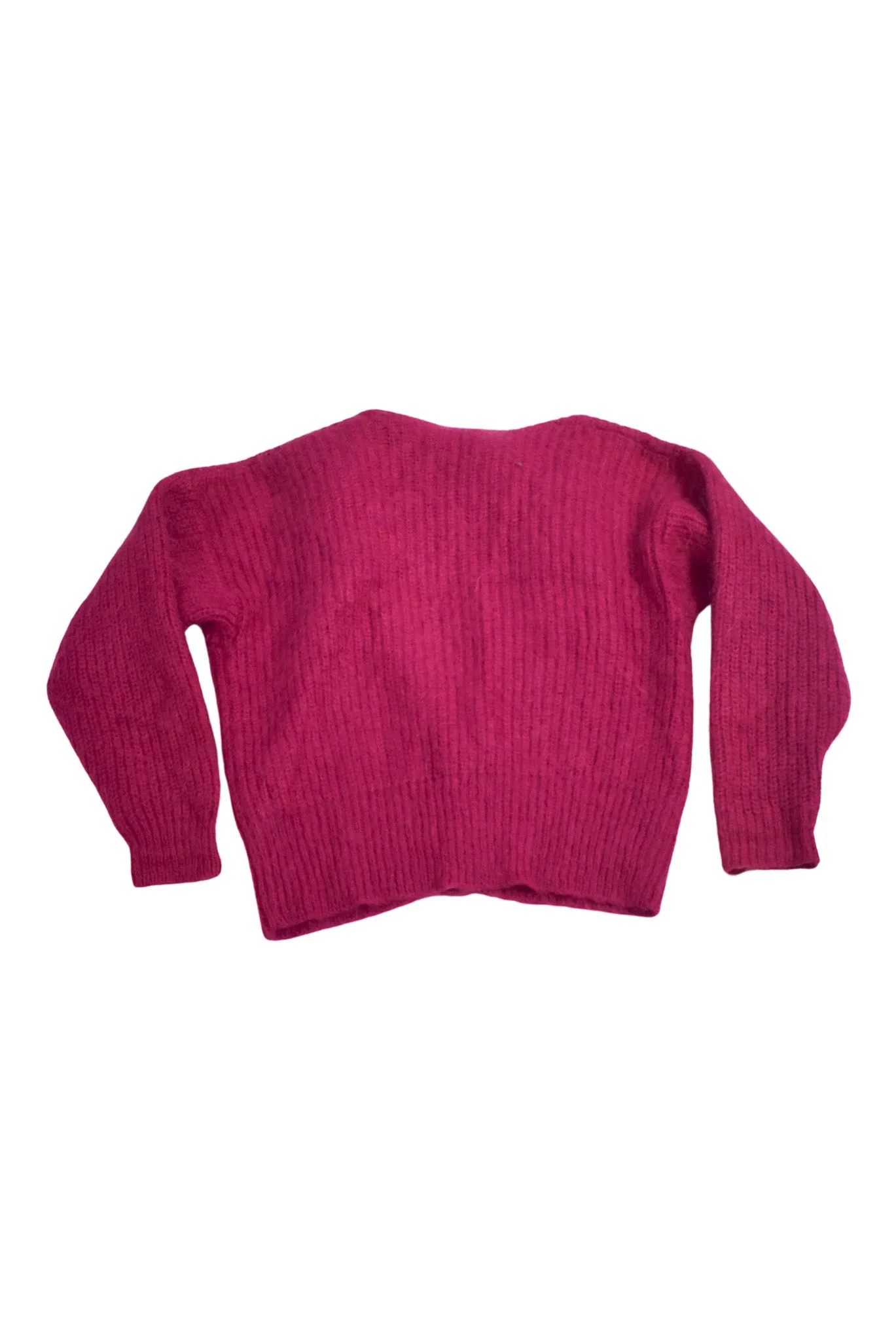 Vibrant fuchsia knit cardigan