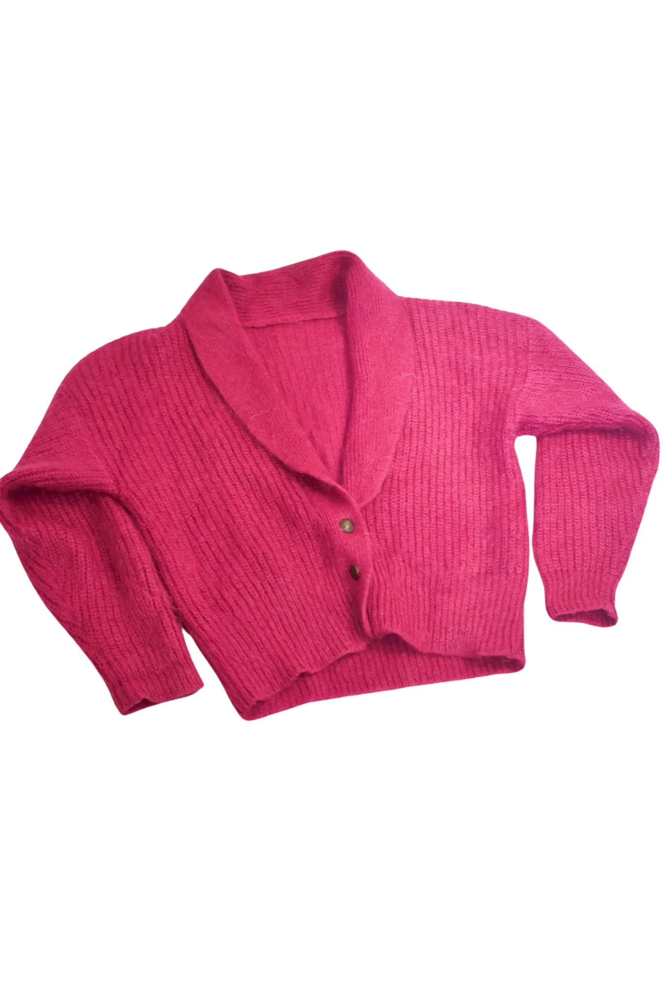 Vibrant fuchsia knit cardigan