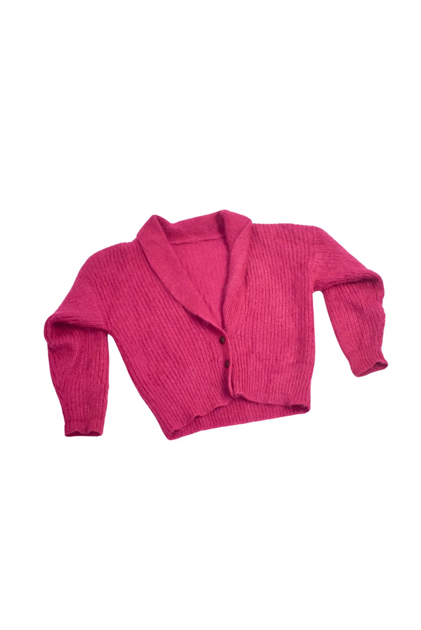 Vibrant fuchsia knit cardigan