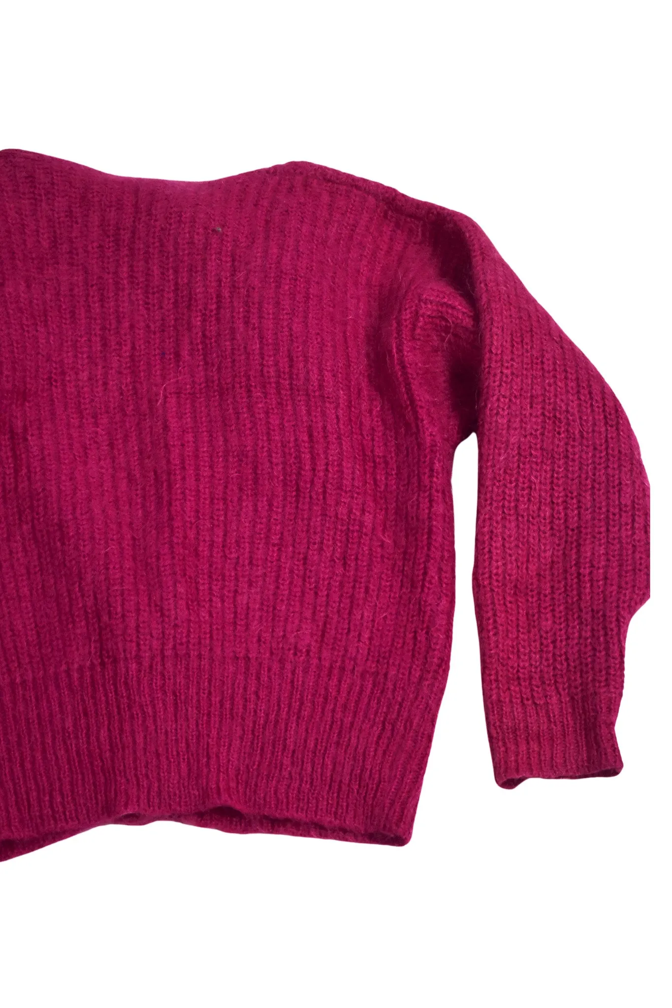 Vibrant fuchsia knit cardigan