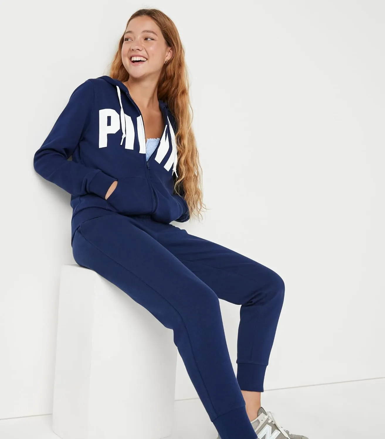 Victoria's Secret Women's PINK Logo Full Zip-up Sweatshirt (XS-XXL)
