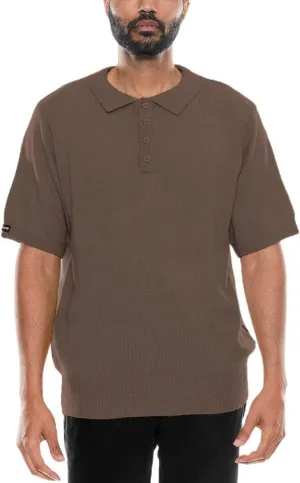 Weiv Men's Charlie Brown Polo Shirt S-5X Short Sleeve Shirt Midweight Acrylic Stretch Button Casual Top