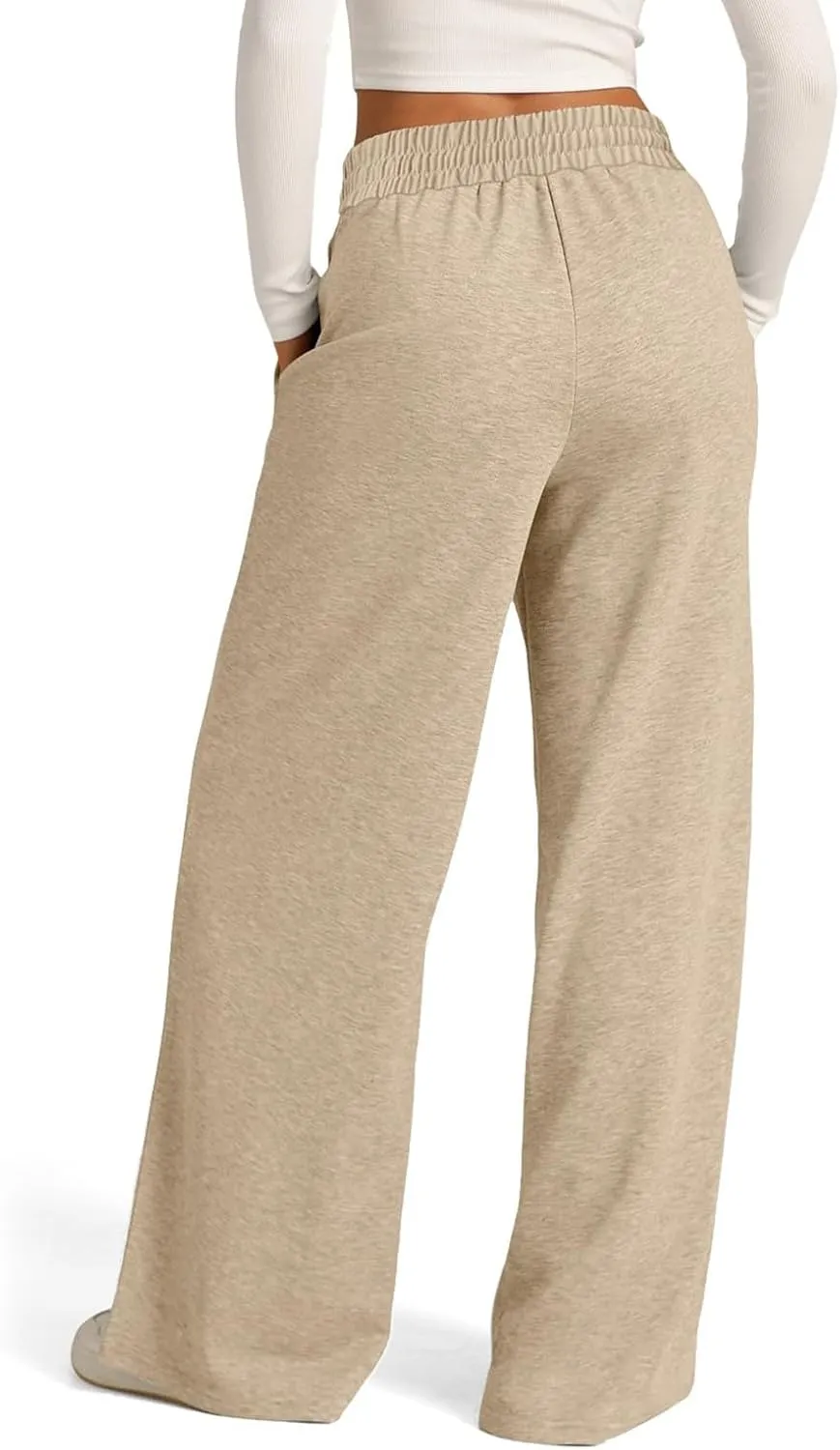 Wide Leg Sweatpants for Women Causal Drawstring High Waist Baggy Straight Trousers High Waist Yoga Palazzo Pants
