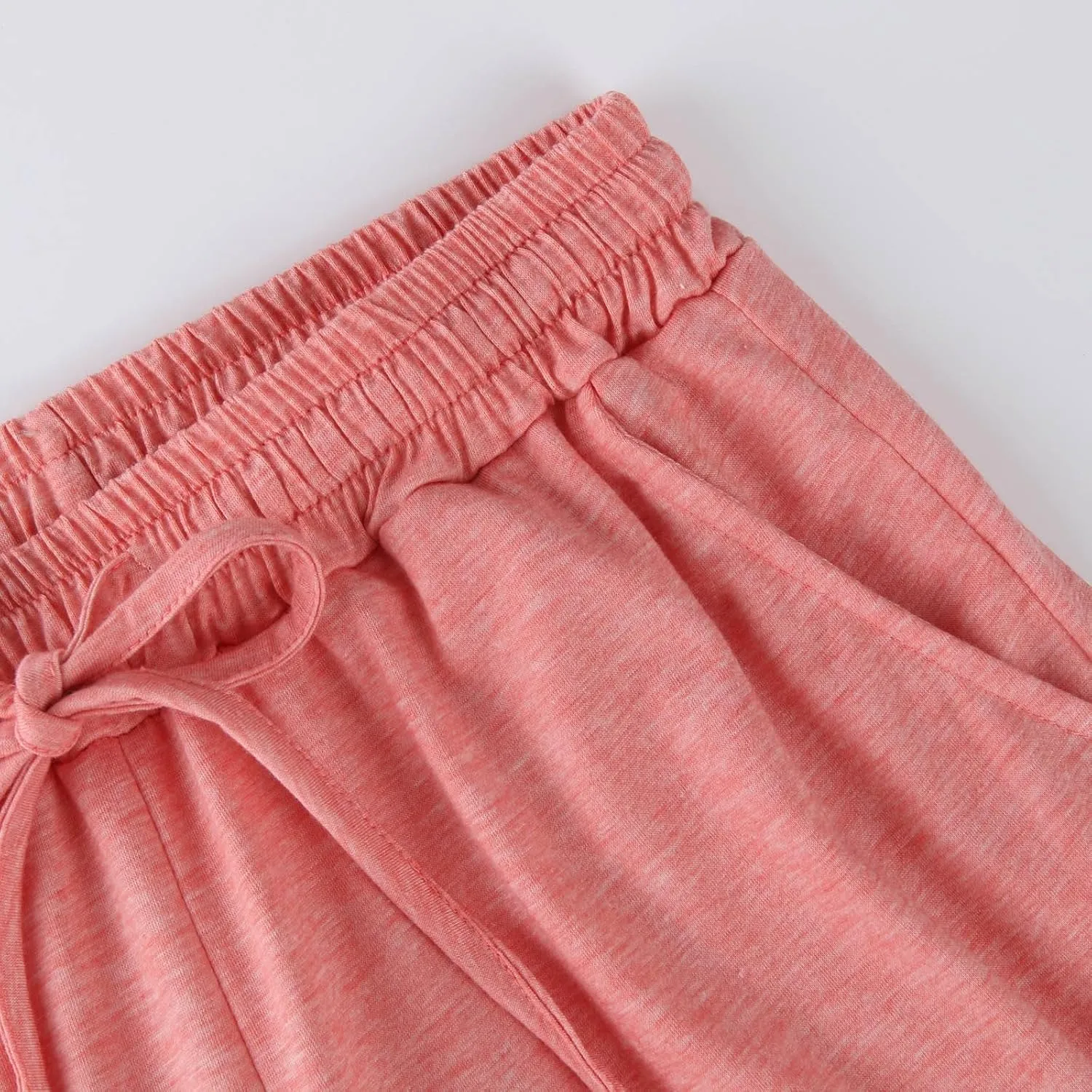 Wide Leg Trouser Pants for Women Drawstring High Waisted Ruffle Hem Palazzo Pants with Pockets Boho Flowy Pants