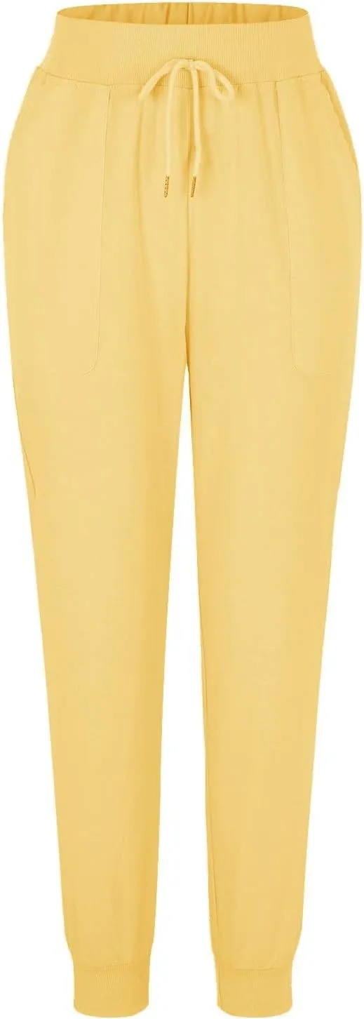 Wide Leg Trousers Women Tall Elastic Summer Linen 2024 Straight Leg Pants Drawstring Comfy Trousers with Pockets