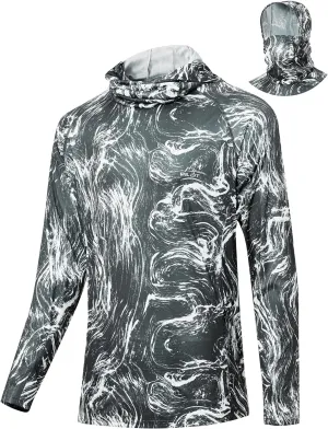 Willit Men's Sun Protection Hoodie UPF 50  Fishing Hiking Shirt Long Sleeve SPF UV Shirt Rash Guard Lightweight