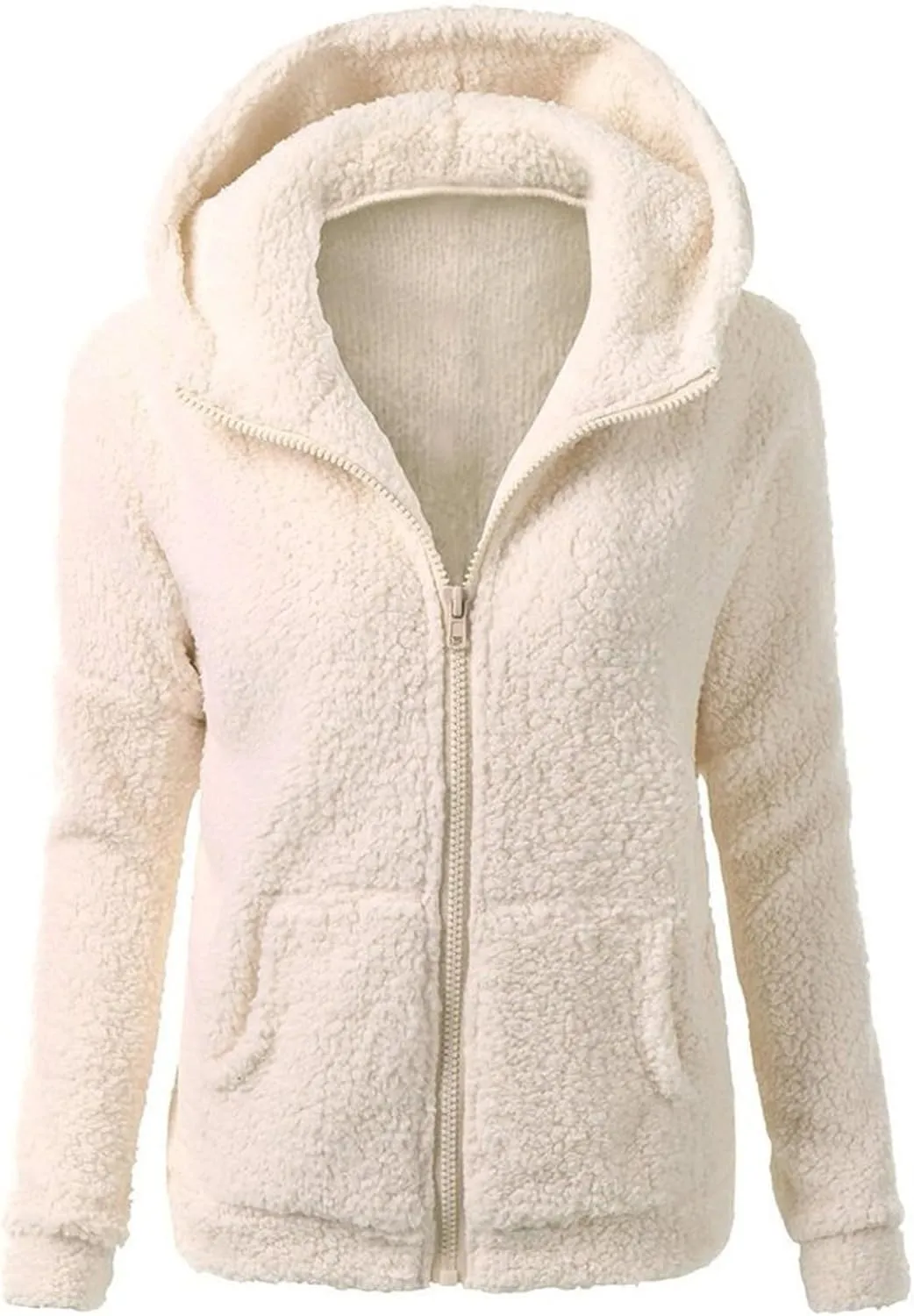 Winter Coats for Women 2024 Lightweight Fleece Lined Zip Up Coats Comfy Warm Plus Size Sherpa Jackets with Pockets