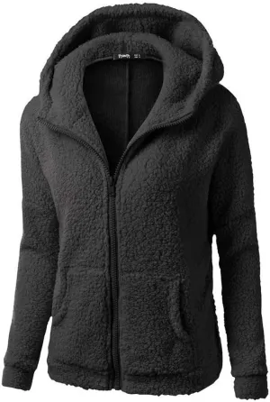 Winter Coats for Women 2024 Lightweight Fleece Lined Zip Up Coats Comfy Warm Plus Size Sherpa Jackets with Pockets