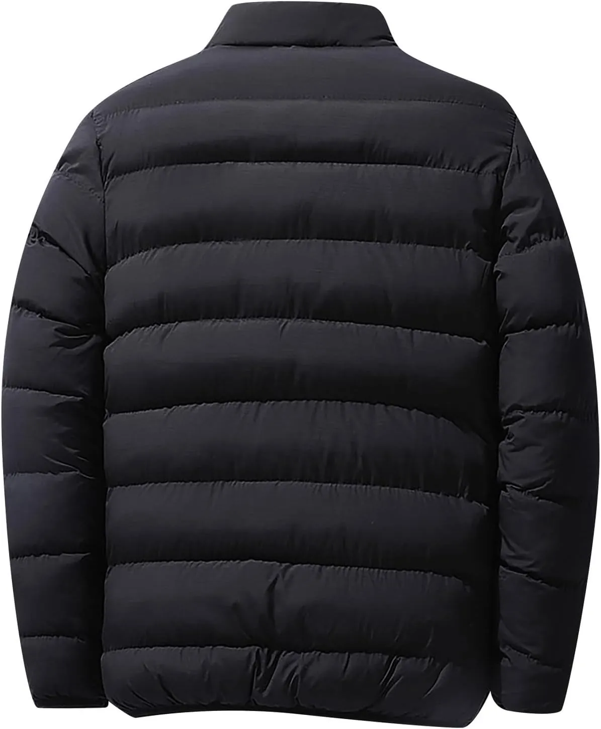 Winter Jackets for Men Lightweight Puffer Jacket Stand Collar Coat with Pockets Warm Jacket Packable Down Jacket